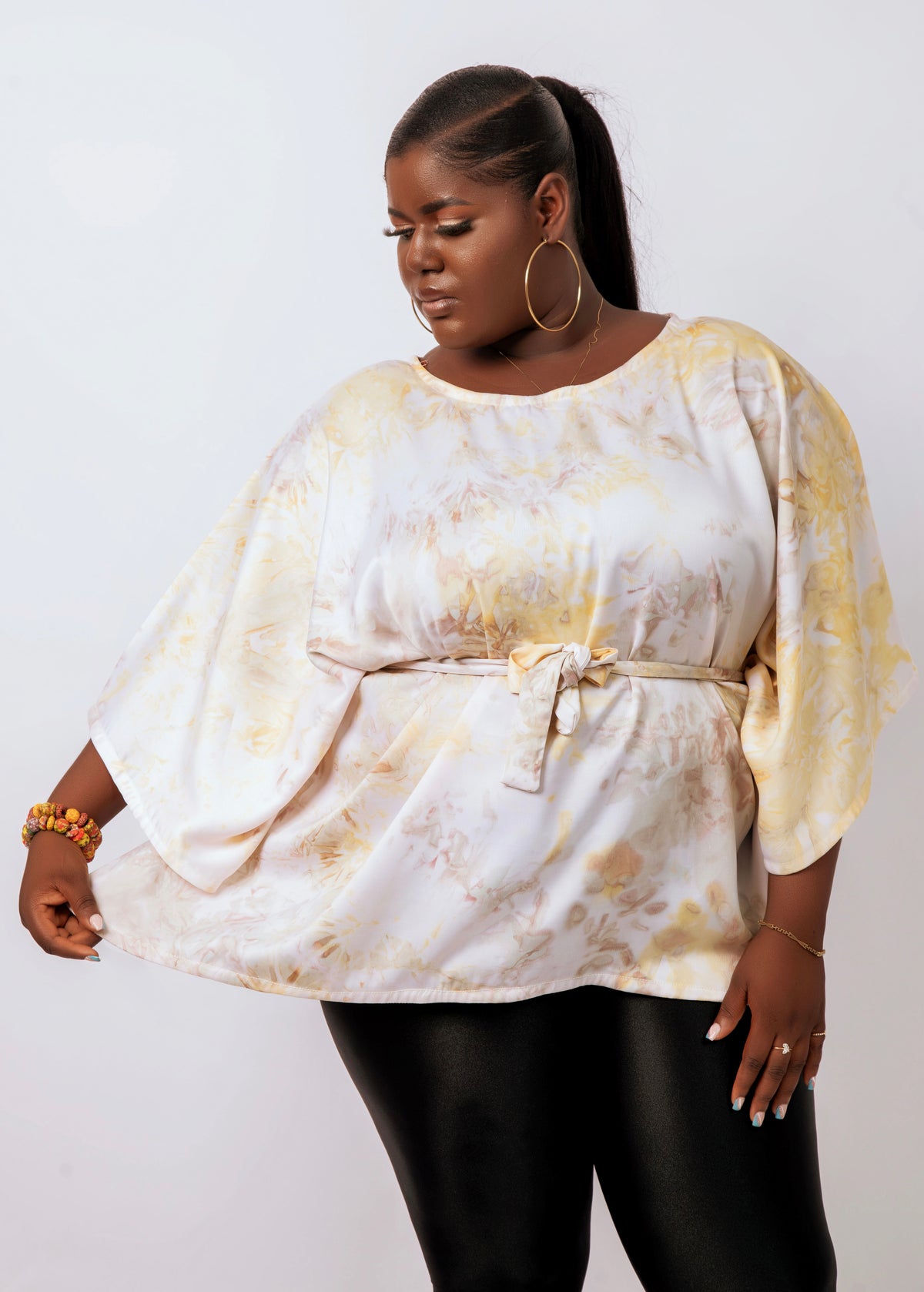 Tie dye circular women’s top