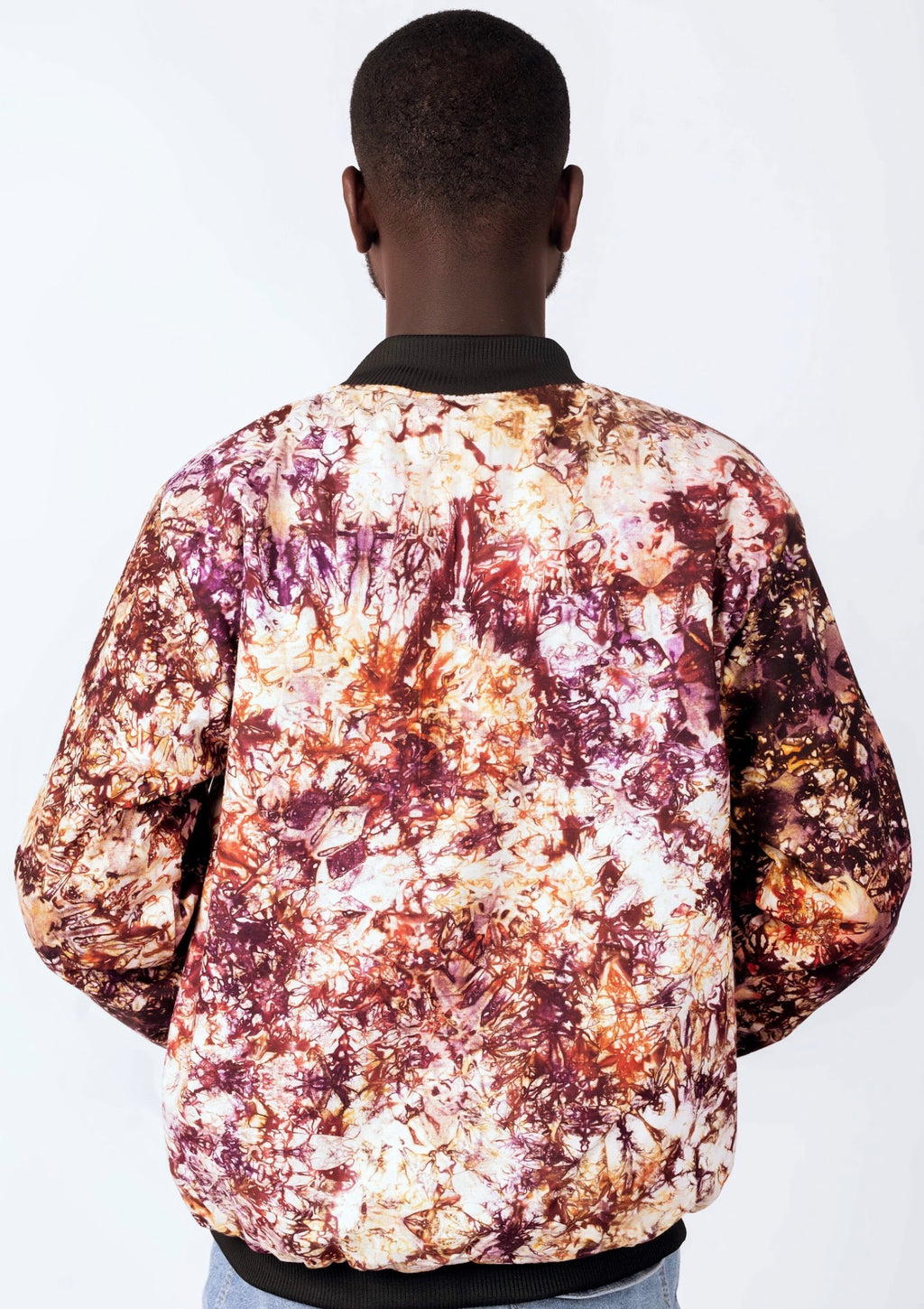 Tie dye bomber jacket
