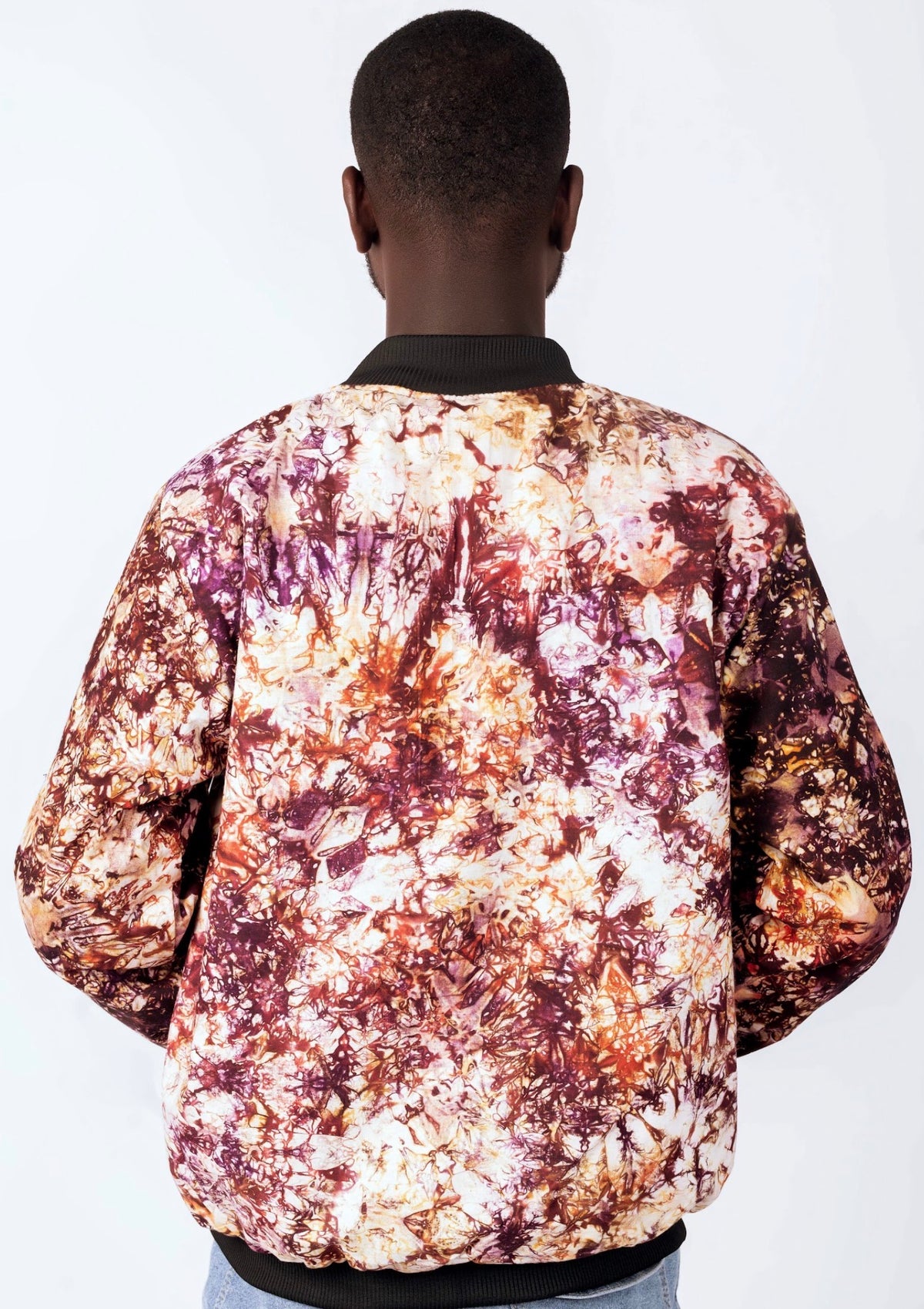 Tie dye bomber jacket