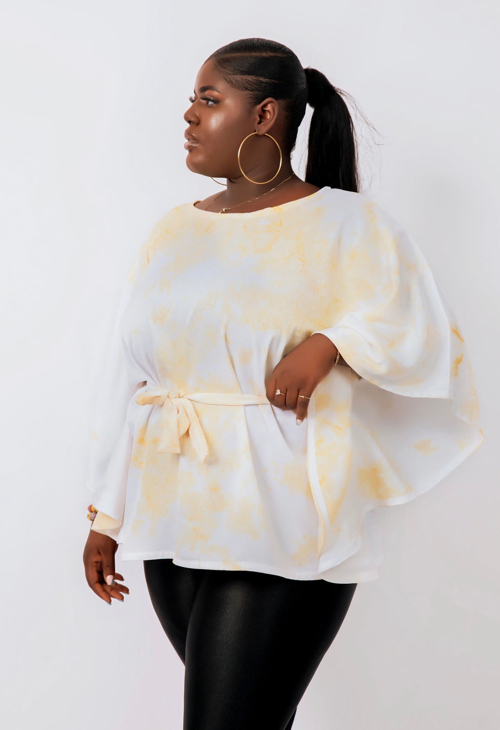 Tie dye circular women top