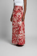 Tie dye  long wrap flare skirt