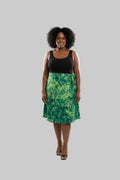 Tie dye short wrap flare skirt
