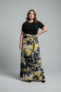 Tie dye long flare wrap skirt