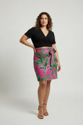 Tie dye short flare  wrap skirt