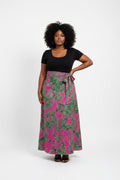 Tie dye long flare  wrap skirt