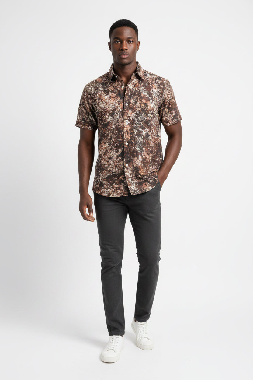 Men’s tie dye short sleeve shirt
