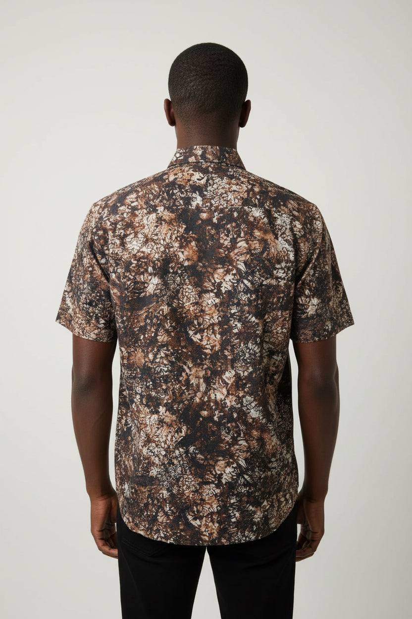 Men’s tie dye short sleeve shirt