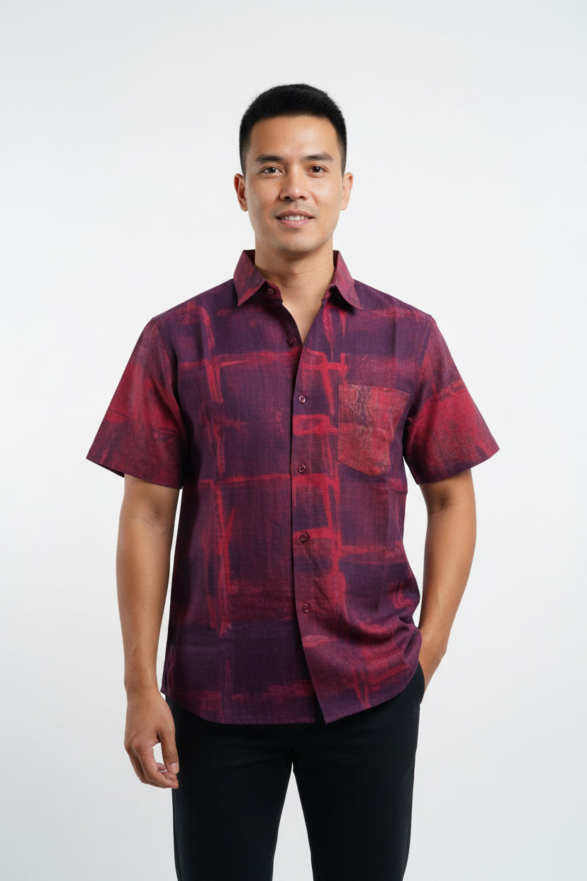 Men’s tie dye short sleeve shirt
