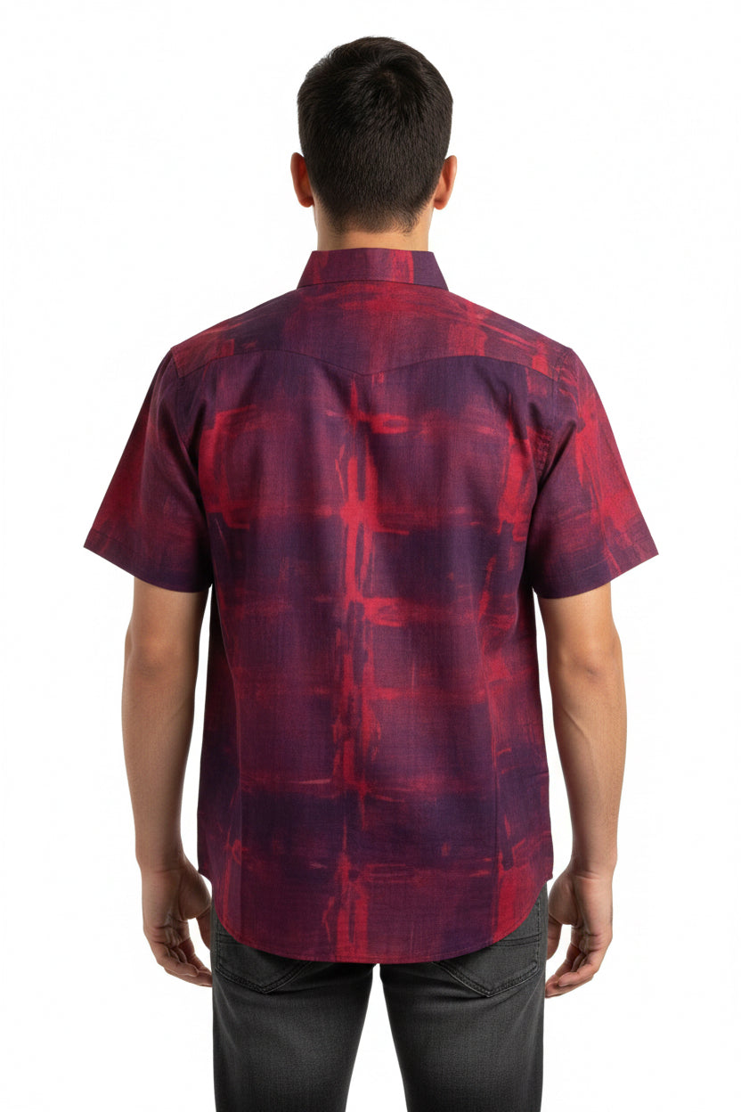Men’s tie dye short sleeve shirt