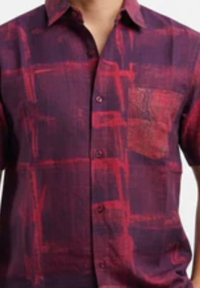 Men’s tie dye short sleeve shirt