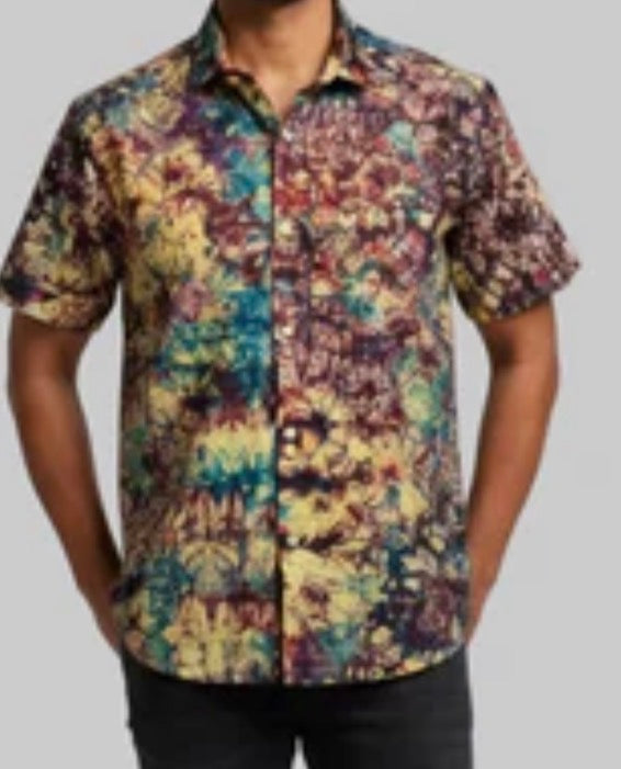 Men’s tie dye short sleeve shirt