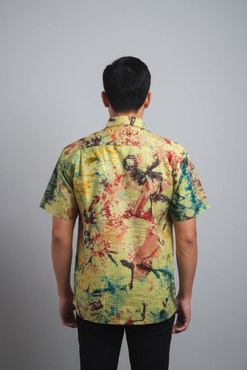 Men’s tie dye short sleeve shirt