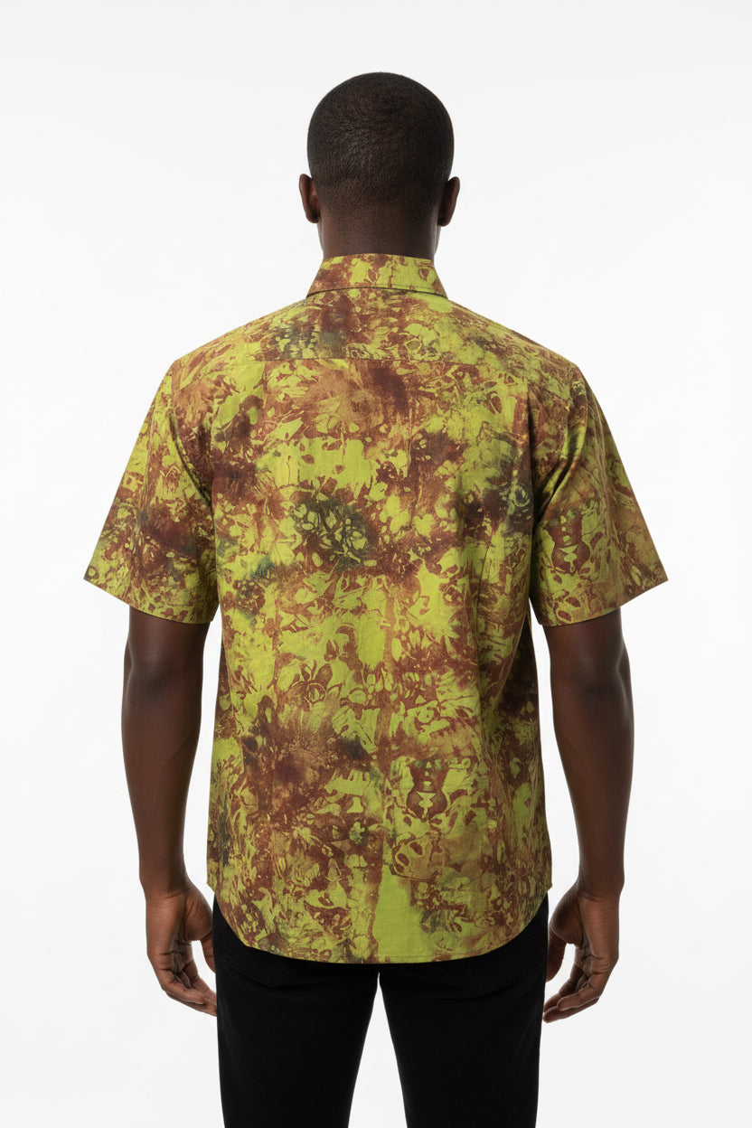Men’s tie dye short sleeve shirt