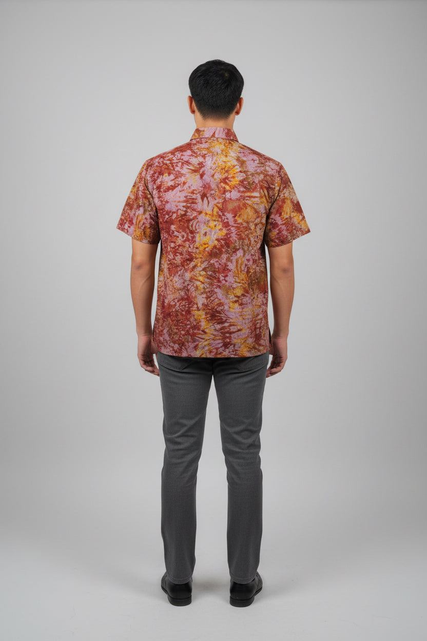 Men’s tie dye short sleeve shirt
