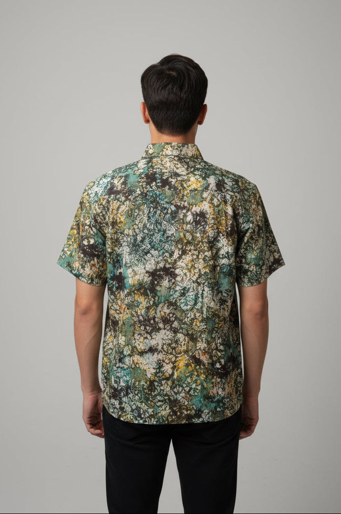 Men’s tie dye short sleeve shirt