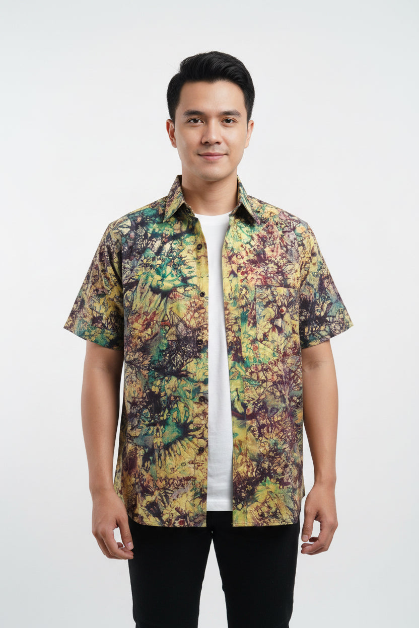 Men’s tie dye short sleeve shirt