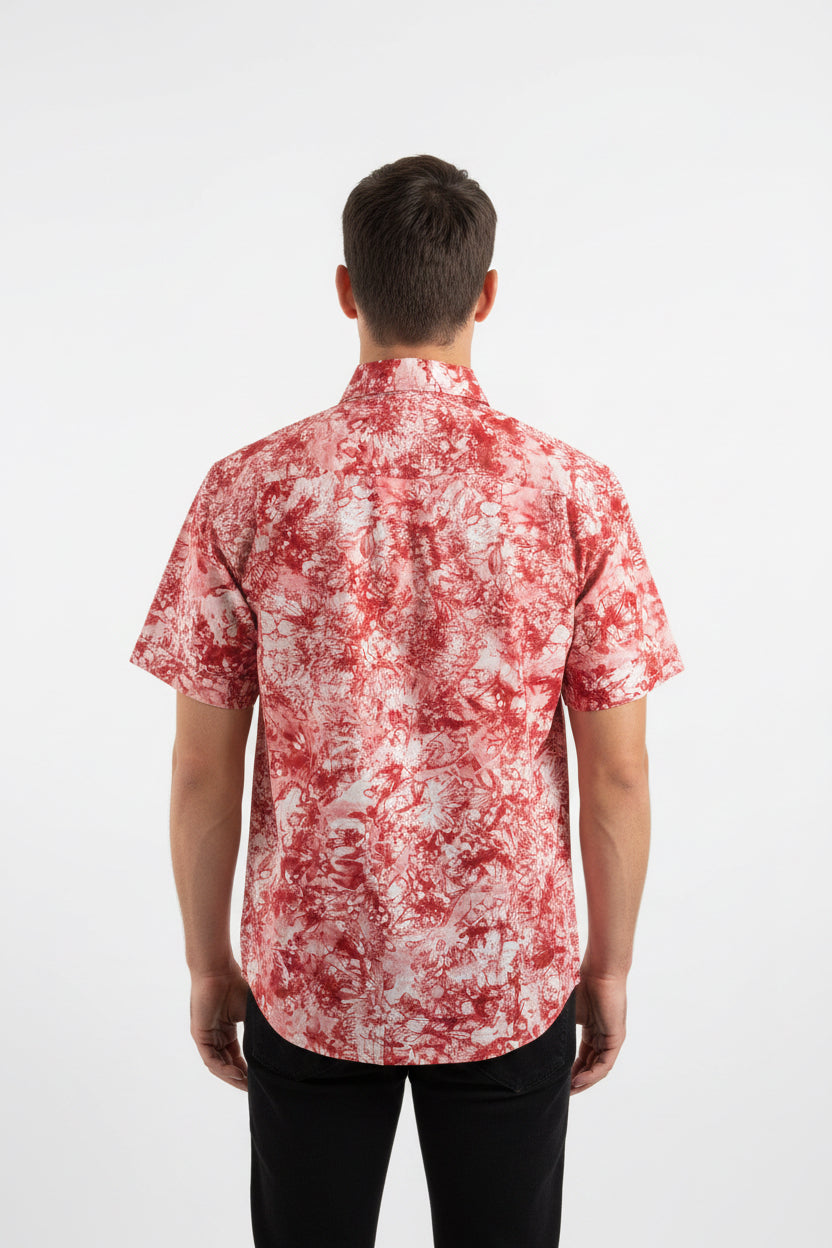 Men’s tie dye short sleeve shirt