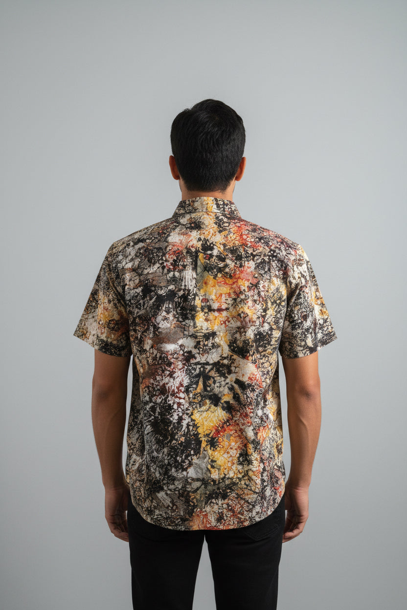 Men’s tie dye short sleeve shirt
