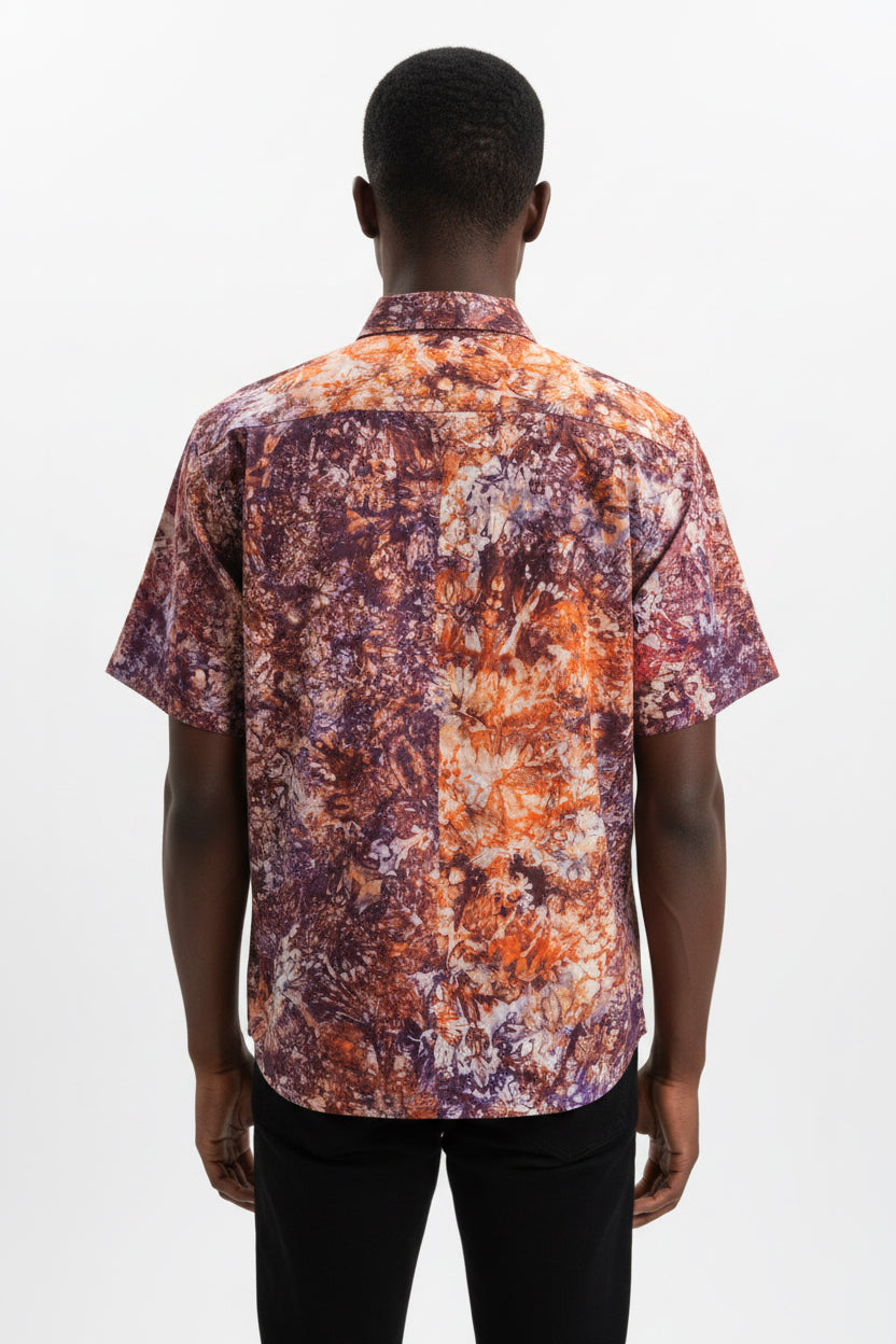 Men’s tie dye short sleeve shirt