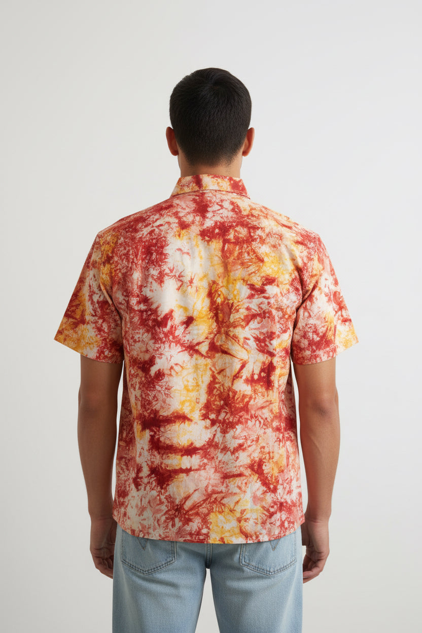 Men’s tie dye short sleeve shirt