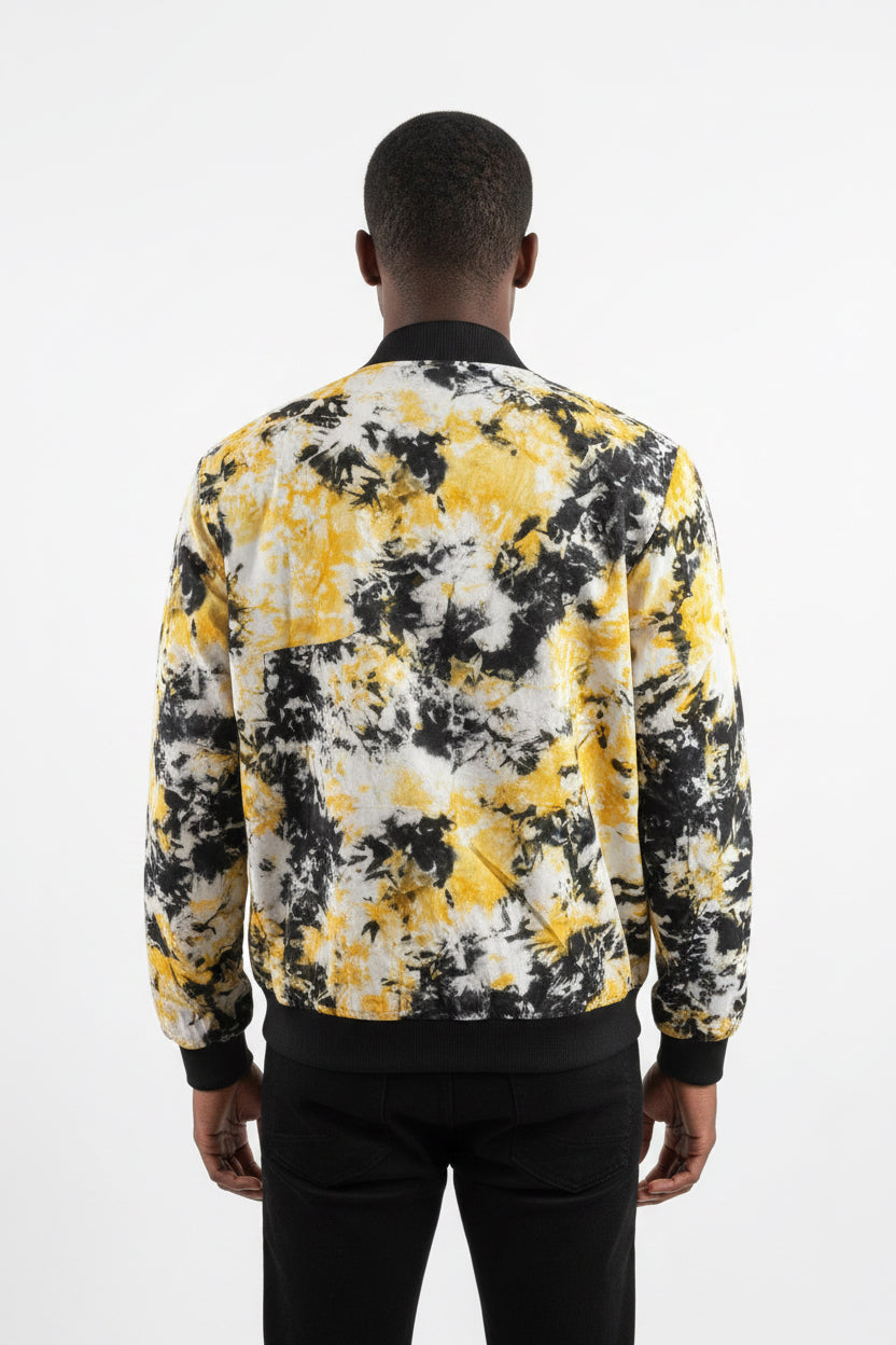 Tie dye bomber jacket