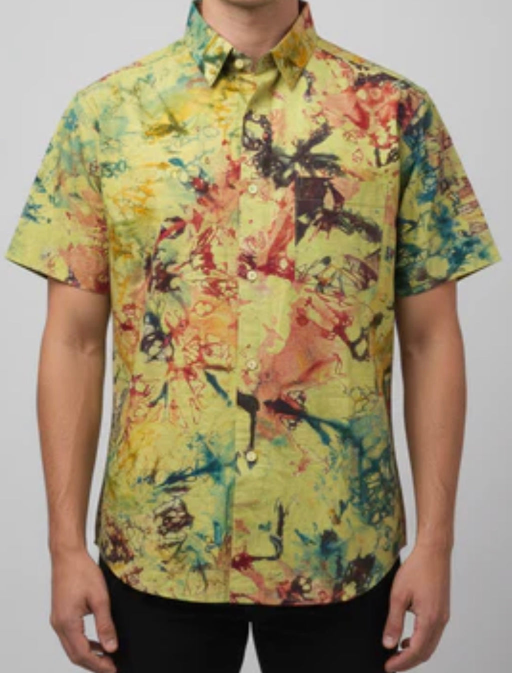 Men’s tie dye short sleeve shirt