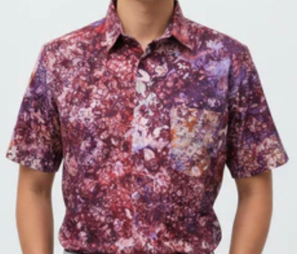 Men’s tie dye short sleeve shirt