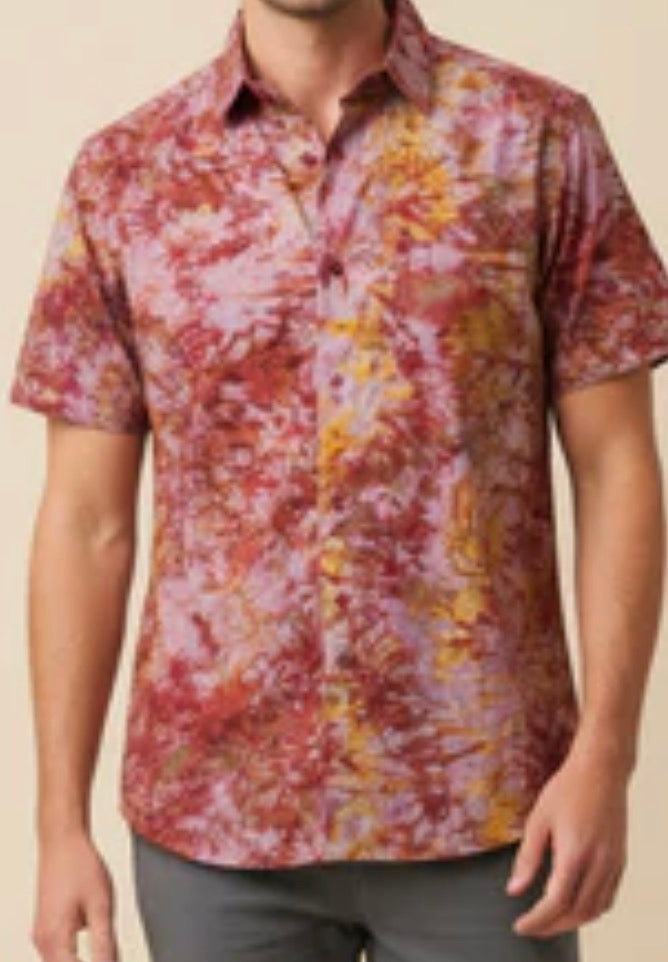 Men’s tie dye short sleeve shirt