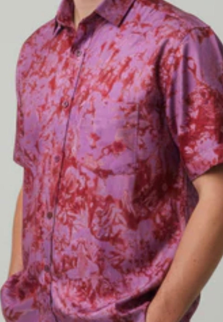 Men’s tie dye short sleeve shirt