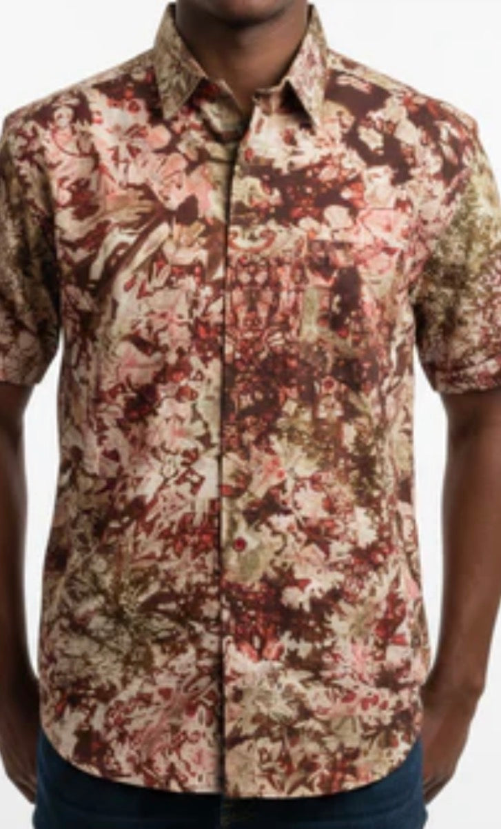 Men’s tie dye short sleeve shirt