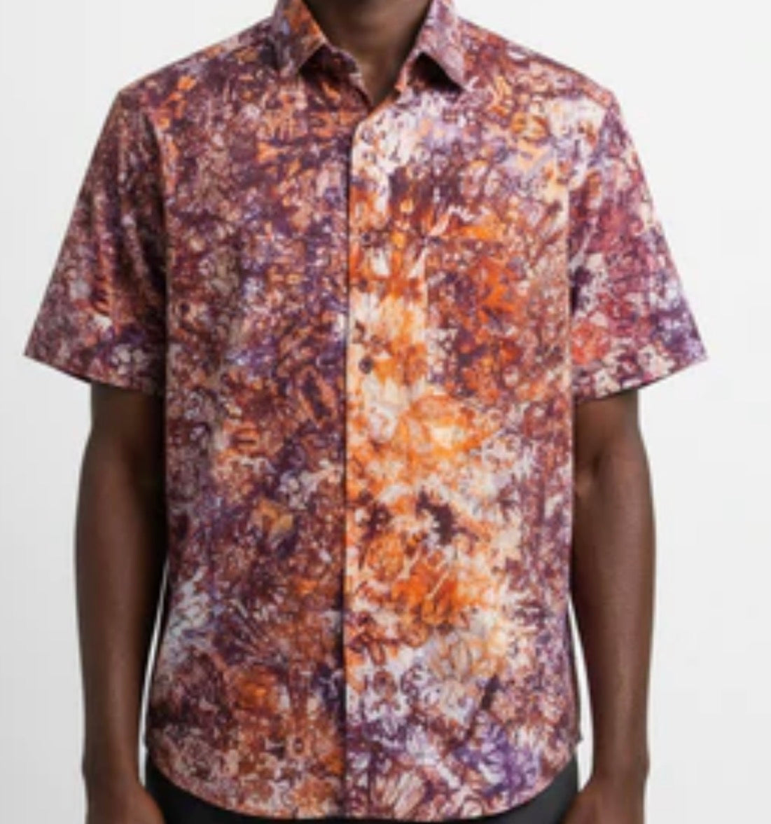 Men’s tie dye short sleeve shirt