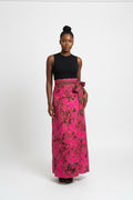 Tie dye long  flare wrap skirt