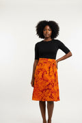 Tie dye short flare wrap skirt