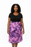 Tie dye short flare wrap skirt