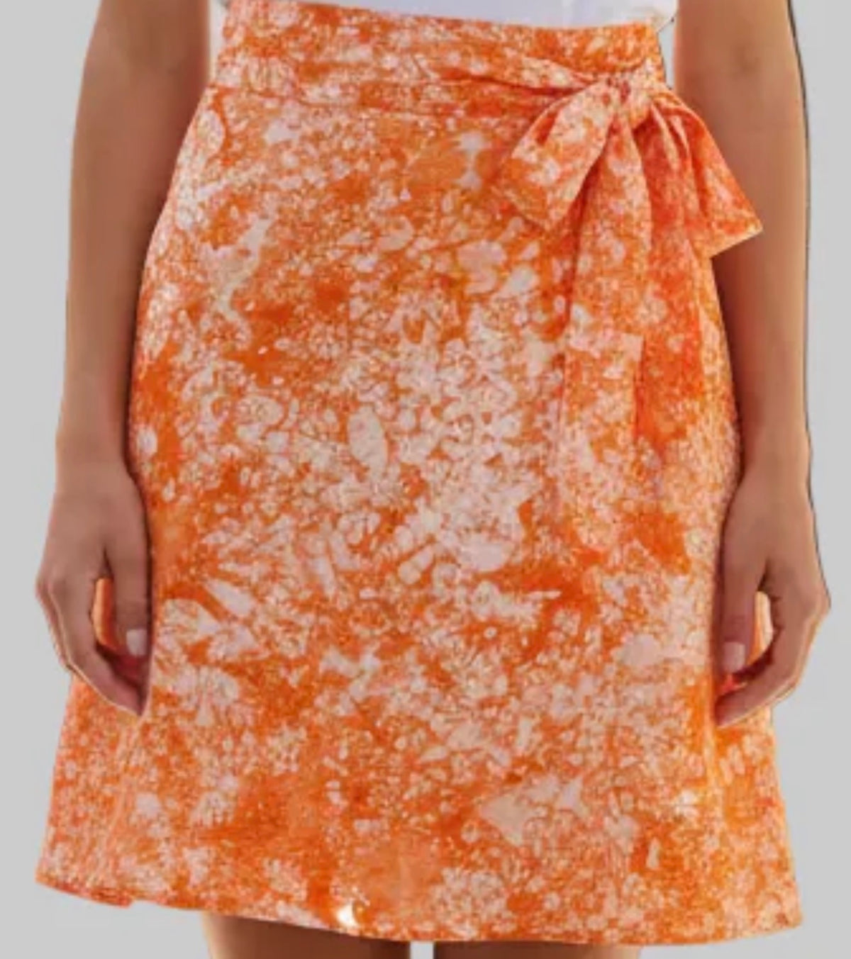 Tie dye short flare wrap skirt