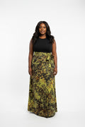 Tie dye long flare wrap skirt