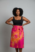 Tie dye short  flare wrap skirt