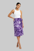 Tie dye short flare wrap skirt