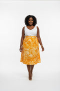Tie dye short flare wrap skirt