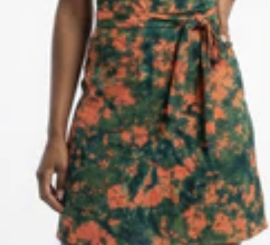 Tie dye short flare wrap skirt