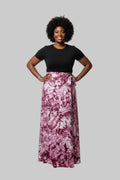 Tie dye long flare wrap skirt