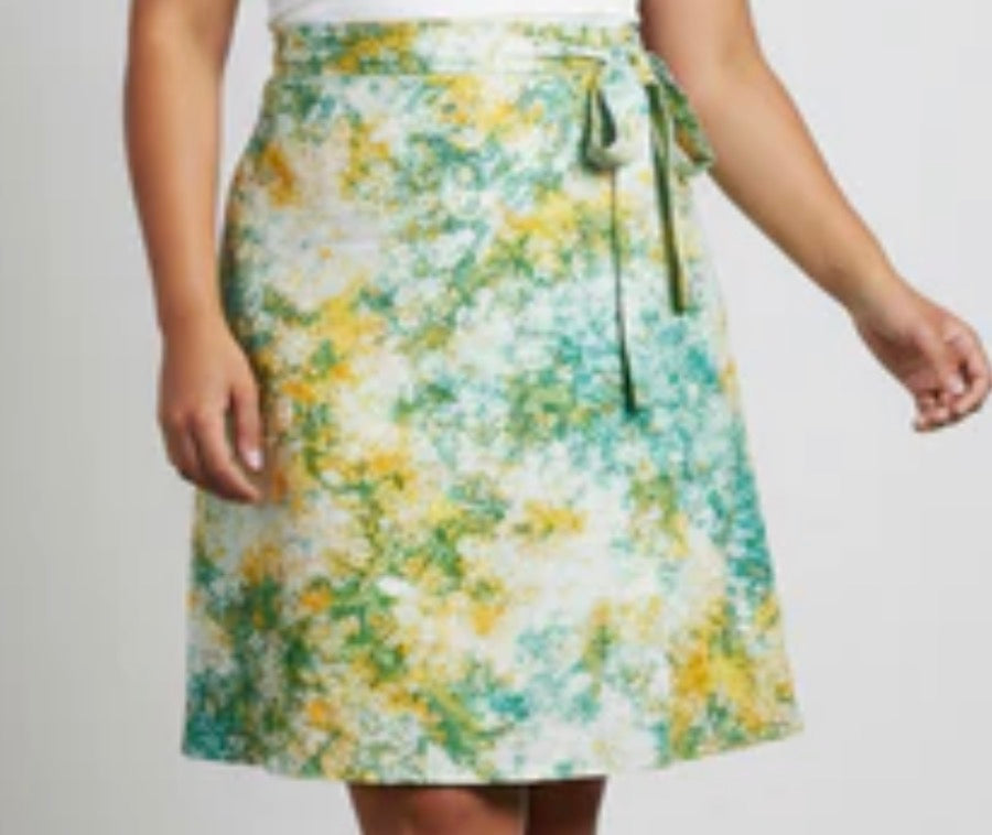 Tie dye  short flare wrap skirt