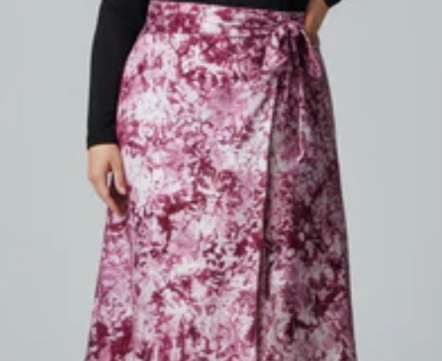 Tie dye short flare wrap skirt