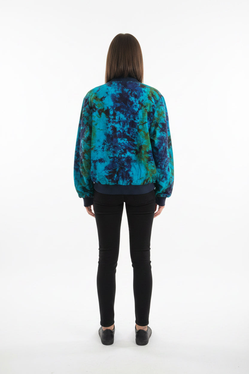 Tie dye bomber jacket