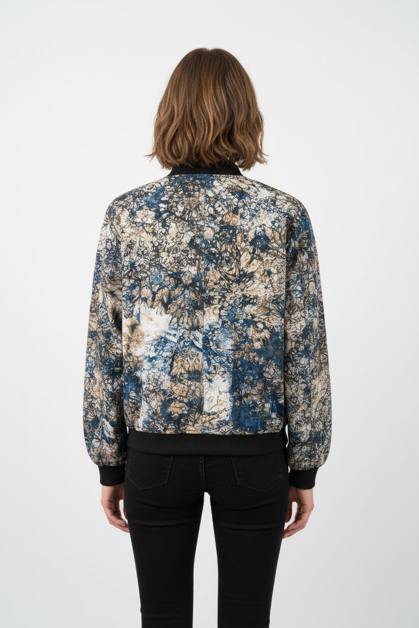 Tie dye bomber jacket