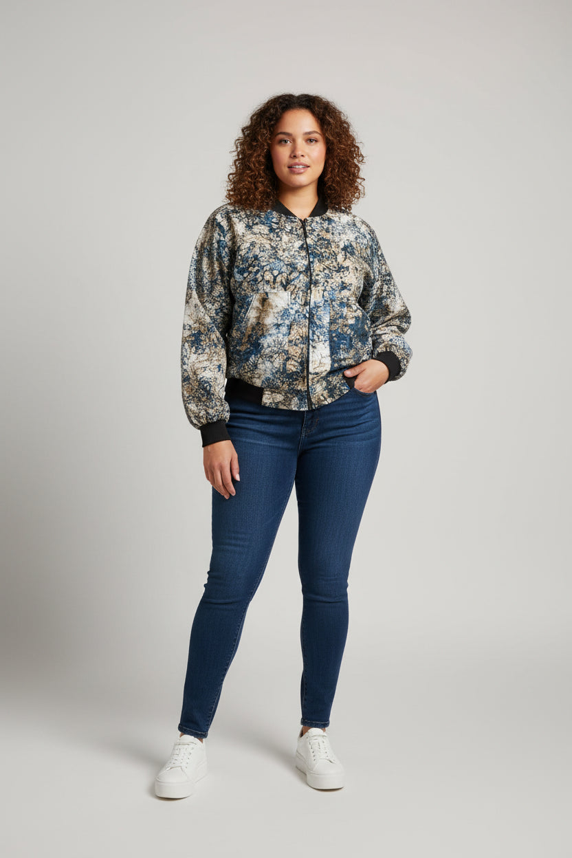 Tie dye bomber jacket
