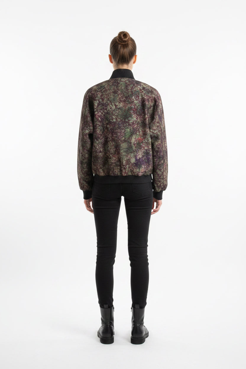 Tie dye bomber jacket