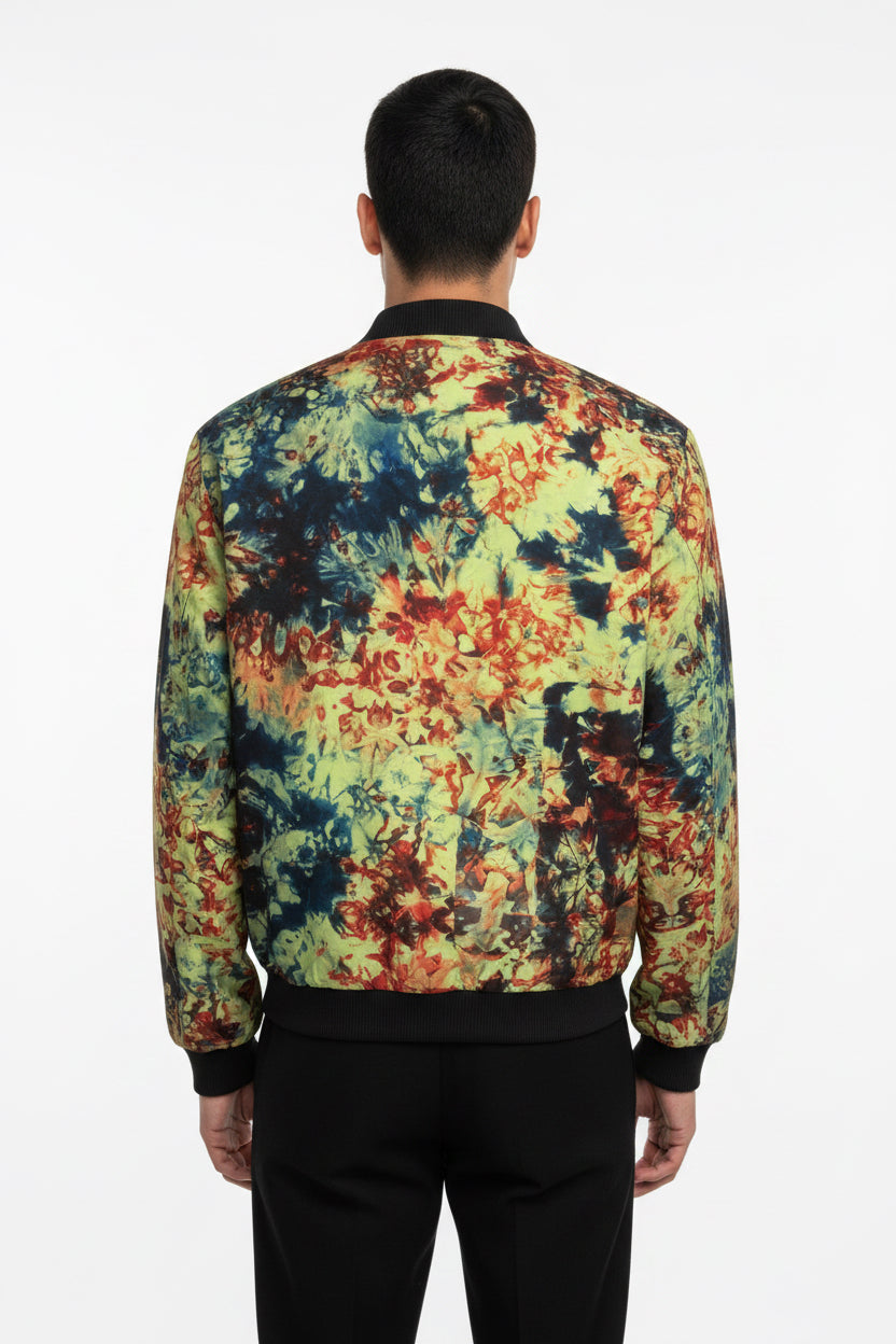 Tie dye bomber jacket