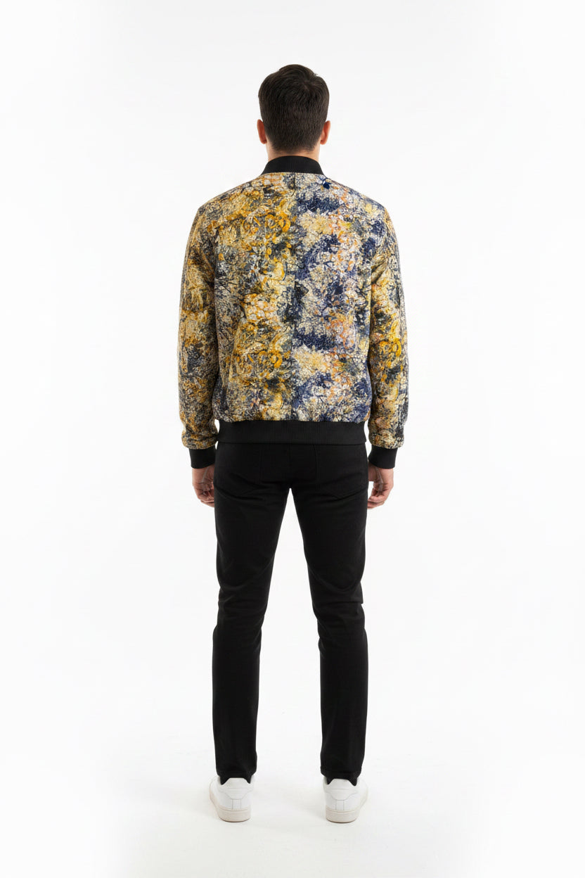Tie dye bomber jacket