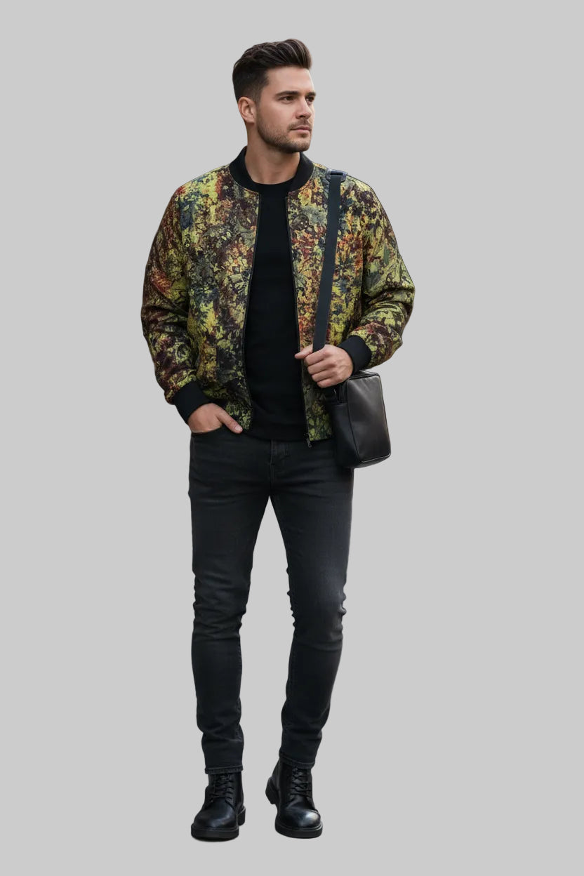Tie dye bomber jacket